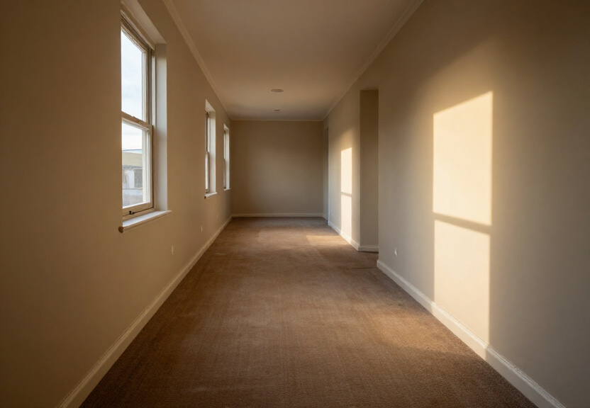 Fully dried carpet in the same Peakhurst living room after professional service